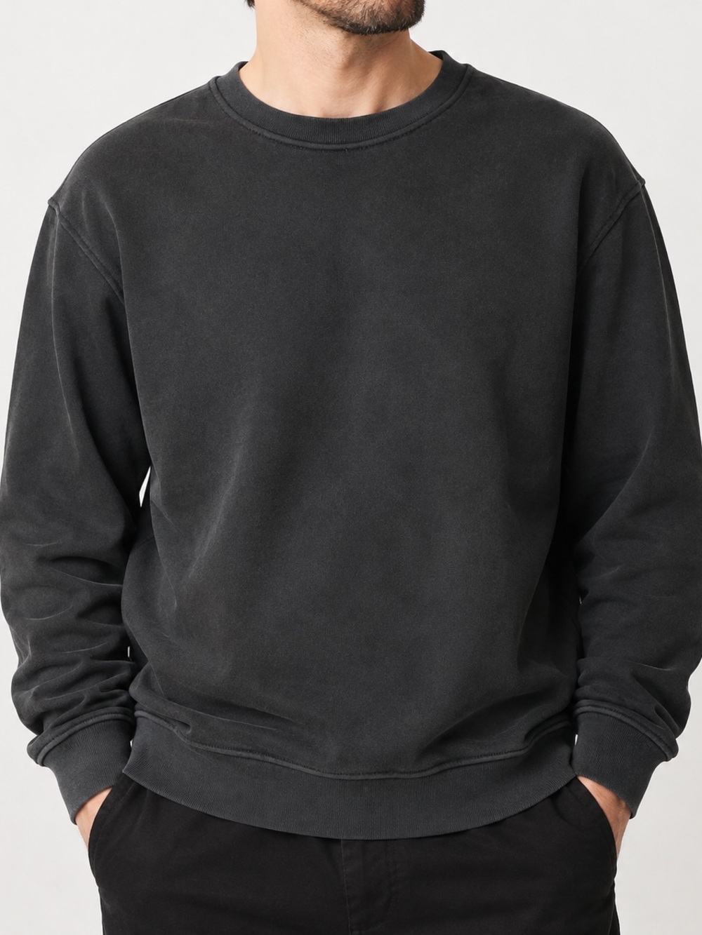 Original Use Men’s Black Washed Crewneck Sweatshirt NWT
